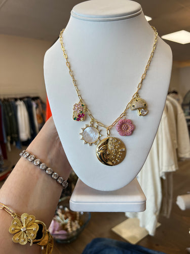 Moon Garden Charm Necklace