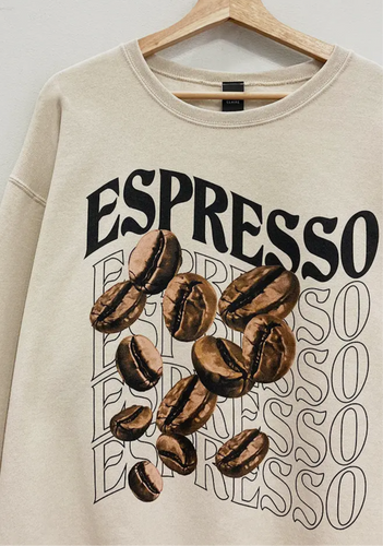 Espresso Oversized Crewneck Pullover