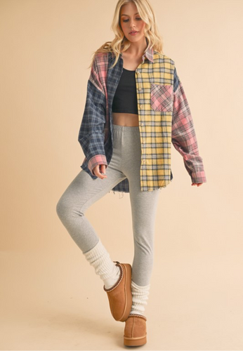 Ryan Multicolored Plaid Flannel top