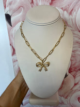 Load image into Gallery viewer, Sparkle Bow Necklace