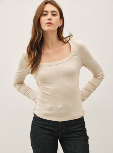 Courtney Soft Basic Scoop Neck Top