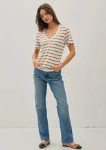 Load image into Gallery viewer, Serena Striped V-Neck Tee