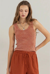 Julie Ribbed Razor Back Tank