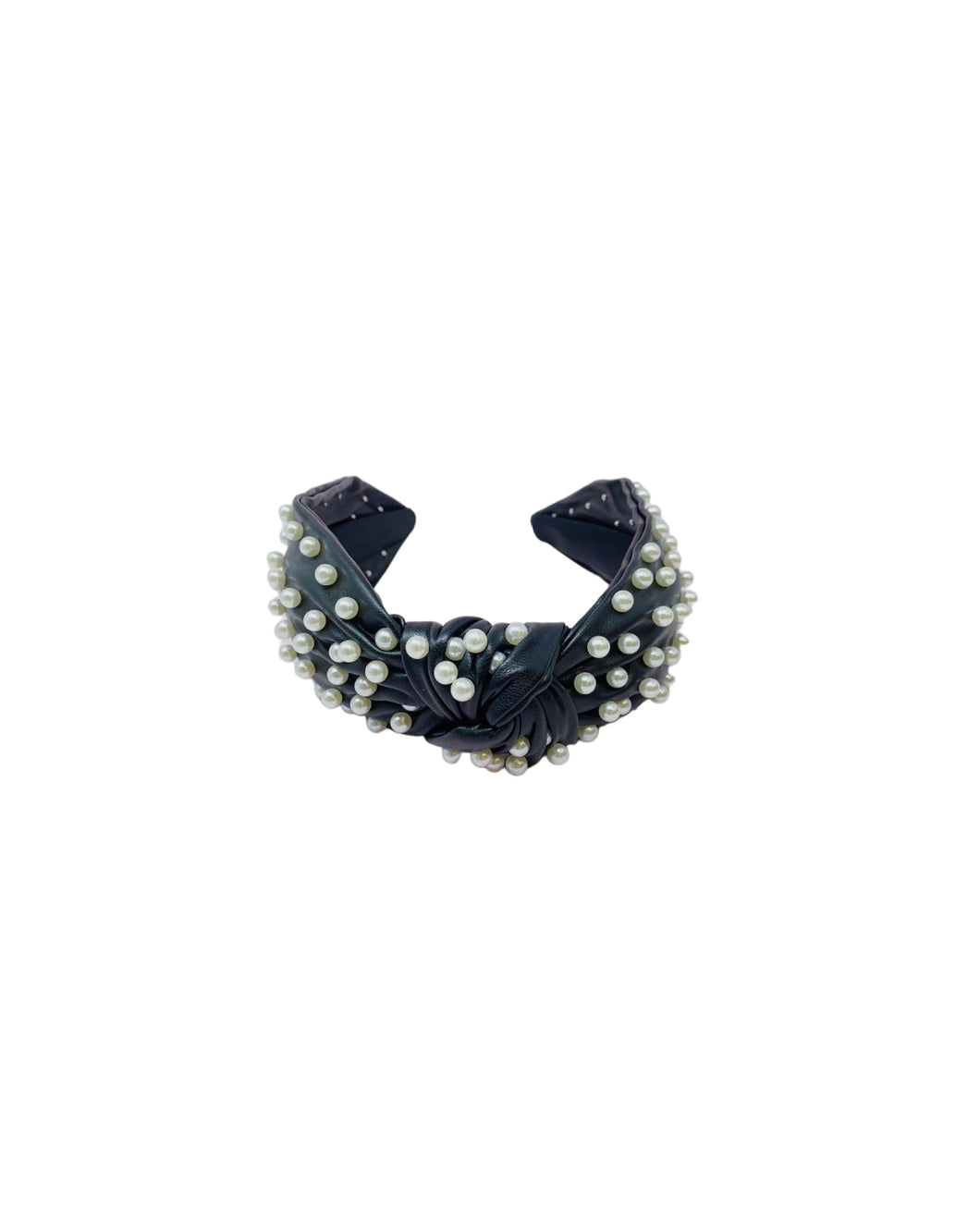 Elaina Pearl Faux Leather Headband