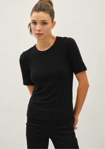 Elena Soft Crew Neck Basic Tee