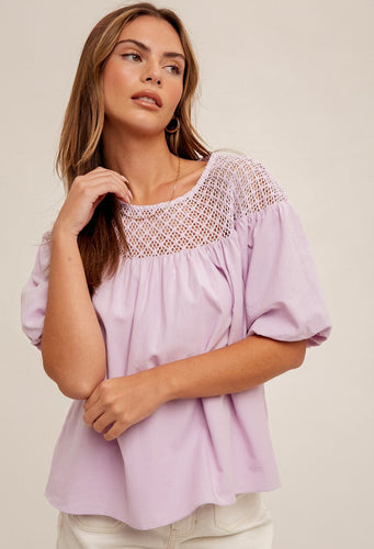 Lila Puff Sleeve Top