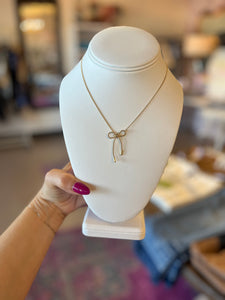 Julianna Gold Bow Necklace
