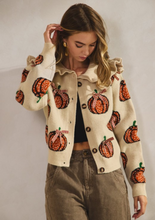 Load image into Gallery viewer, Gianna Pumpkin Cardigan