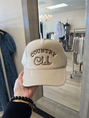 Country Club Embroidered Trucker Hat