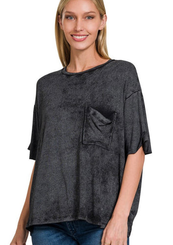 Kaylee Ribbed Pocket Tee