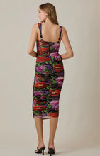 Load image into Gallery viewer, Whitney Floral Mesh Midi Dress