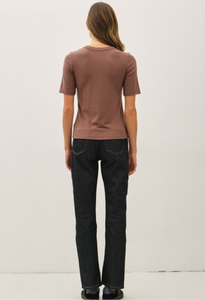 Elena Soft Crew Neck Basic Tee