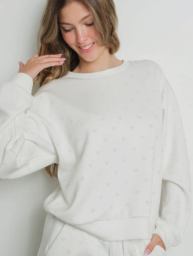 Chloe Heart Sparkle Crewneck