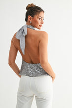 Load image into Gallery viewer, Gianna Sequin Halter Top