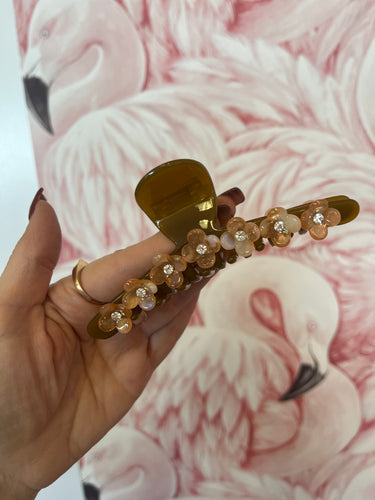Fall Floral Claw Clip