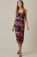 Load image into Gallery viewer, Whitney Floral Mesh Midi Dress