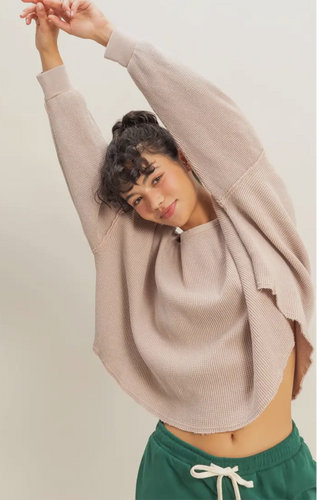 Jordan Mineral Wash Waffle Knit Top