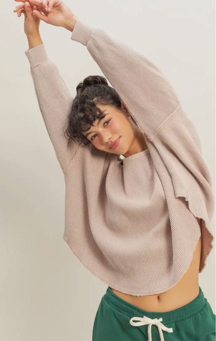 Jordan Mineral Wash Waffle Knit Top