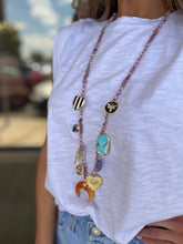 Load image into Gallery viewer, Bombshell Beaded Charm Necklace