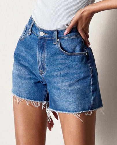 Tyra Cut Off Denim Shorts