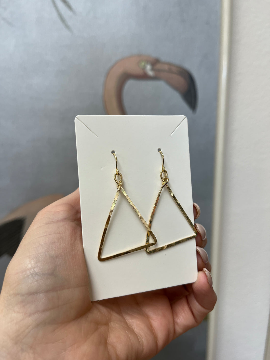 Jana Triangle Hammered Earrings